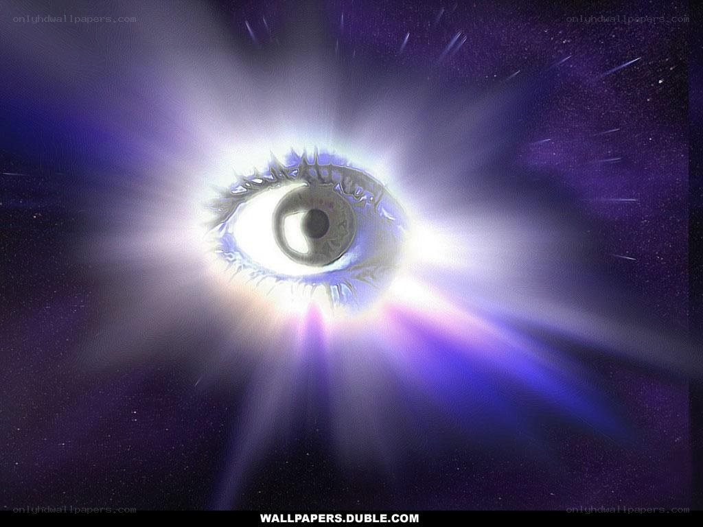 Cosmic eye with radiant light