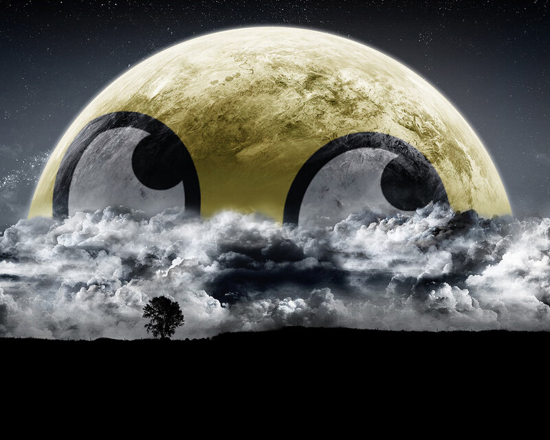 cosmic eyes in the night sky