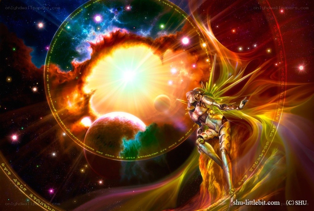 Cosmic figure in nebula