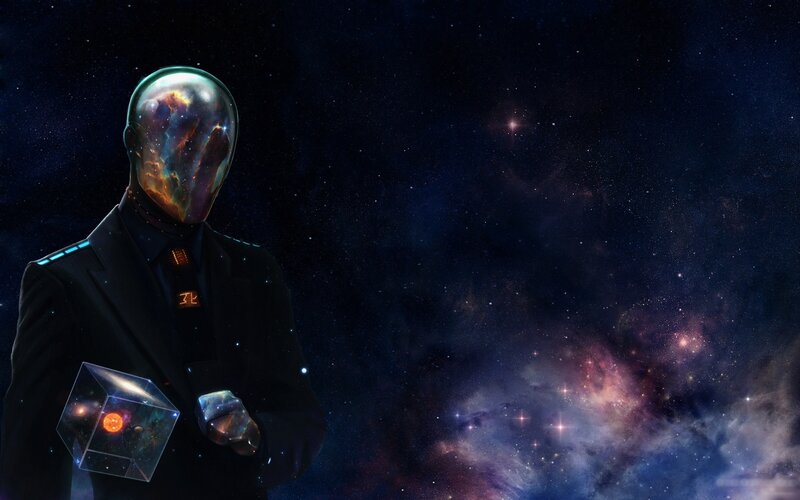 cosmic figure in space