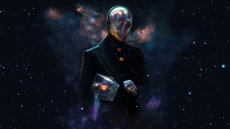 cosmic figure in space