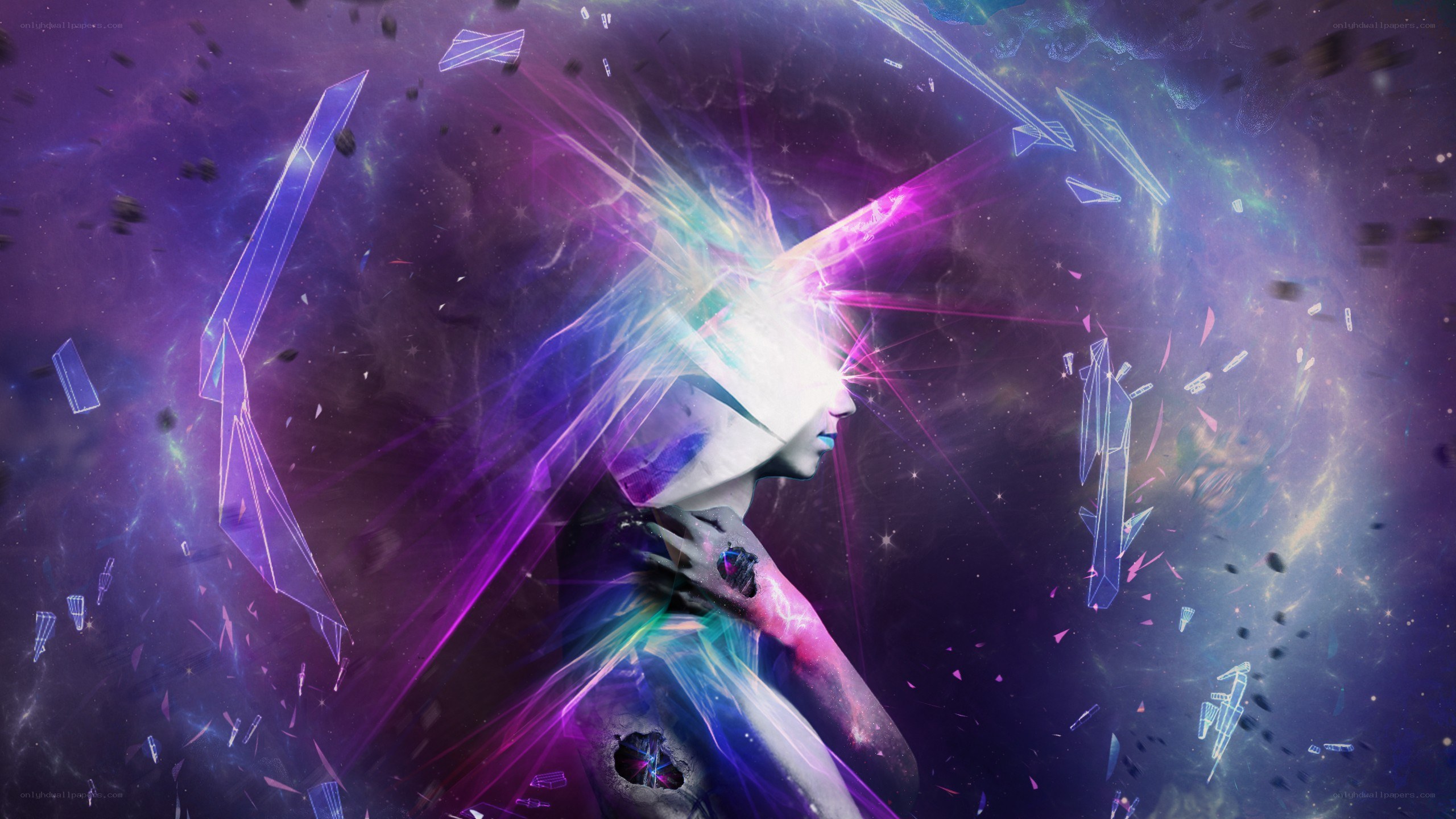 cosmic figure with glowing energy