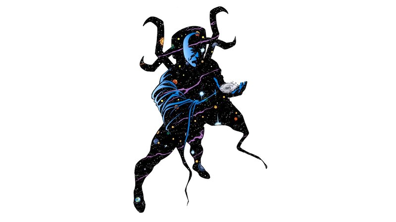 Cosmic Figure with Tentacles