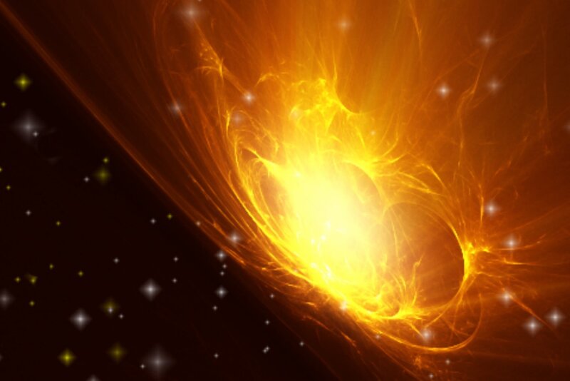 Cosmic fire explosion