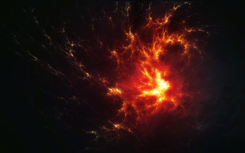 Cosmic fire nebula