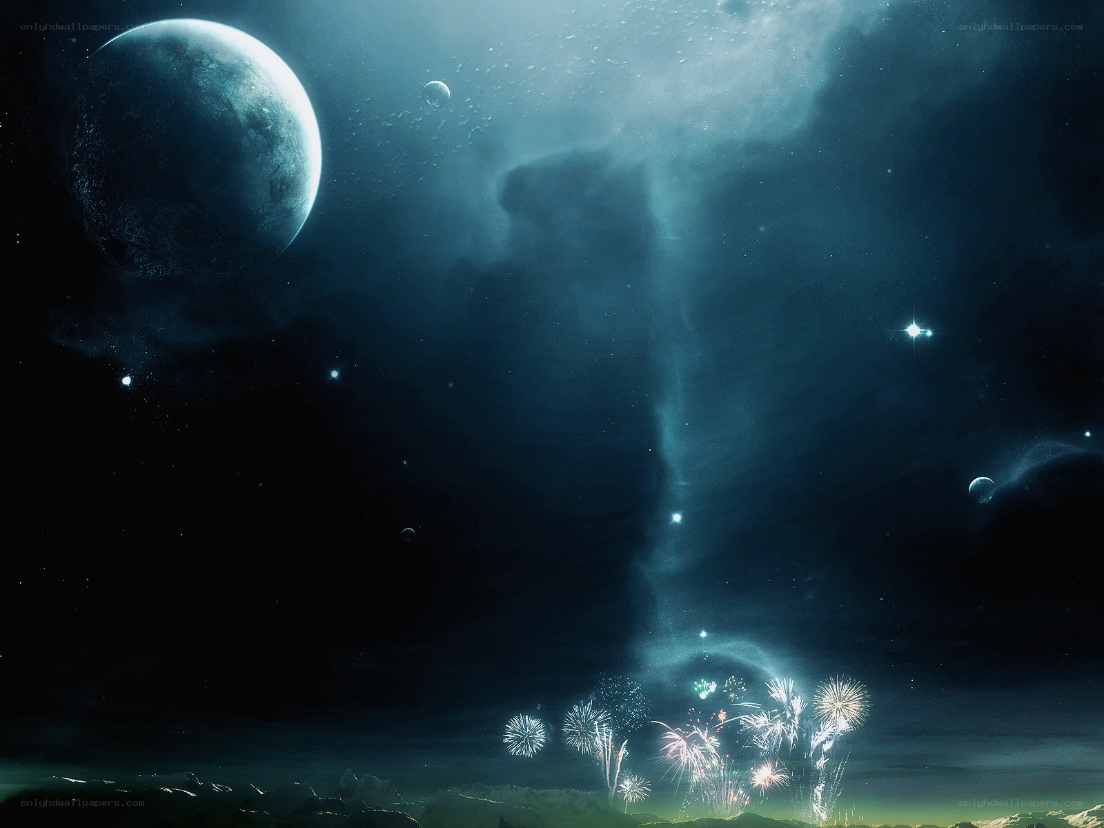 Cosmic fireworks display