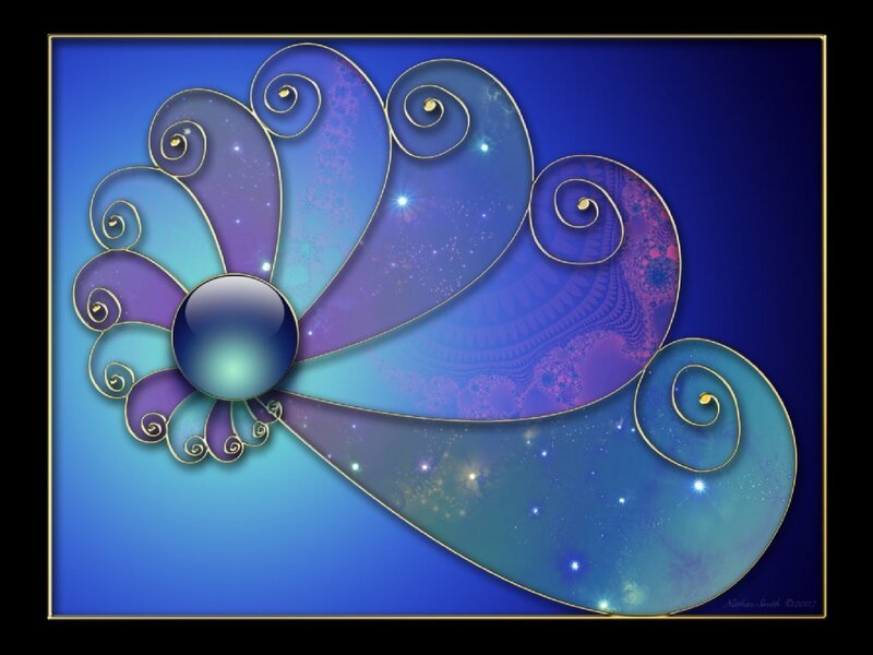 Cosmic floral fractal design