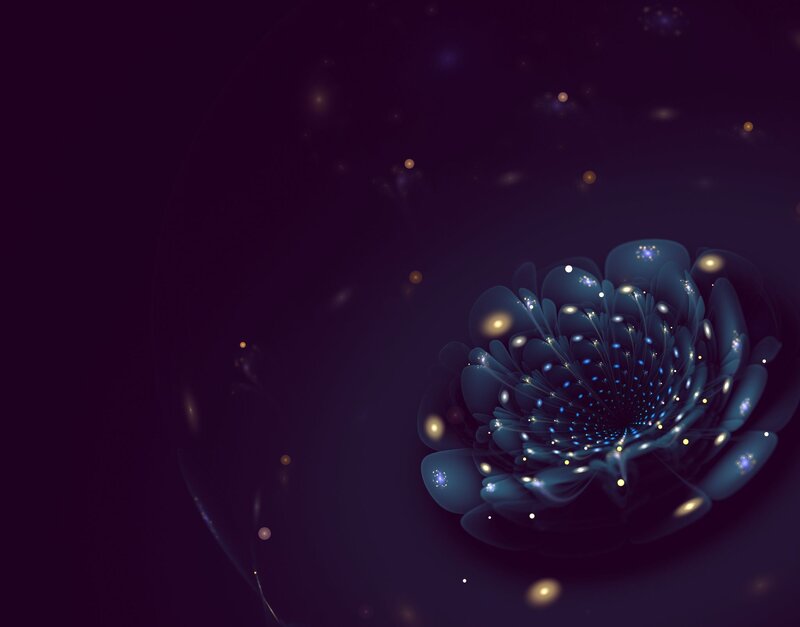 Cosmic flower in dark space