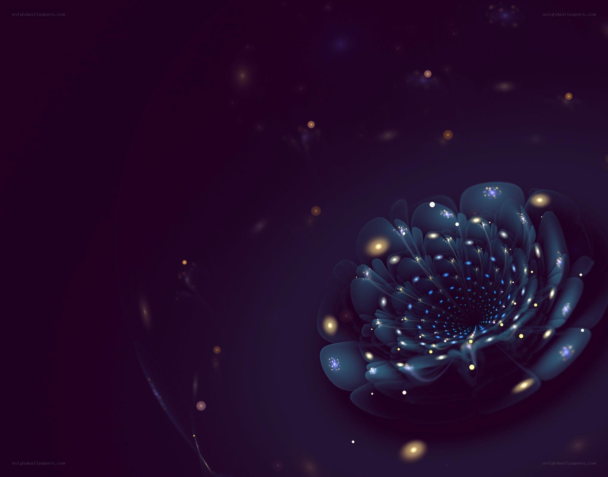Cosmic flower in dark space