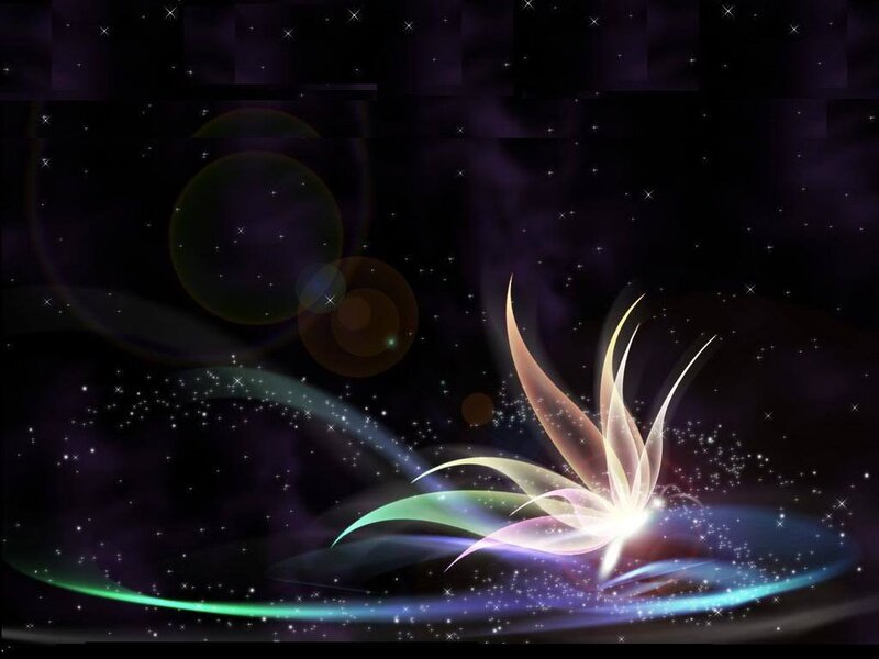 Cosmic flower in starry space