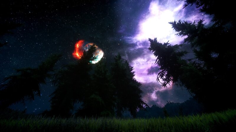 Cosmic forest under alien sky