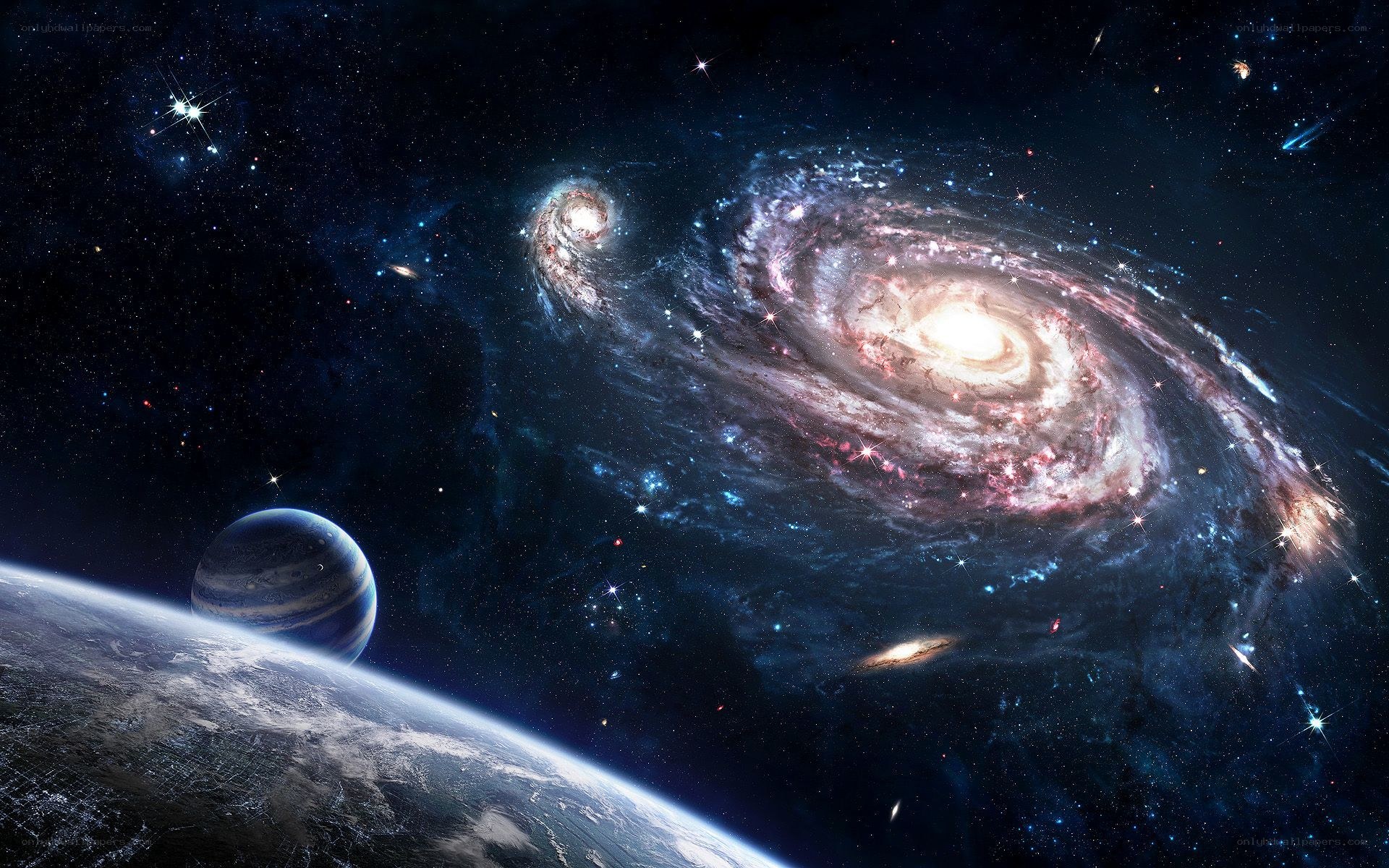 Cosmic galaxy view from space