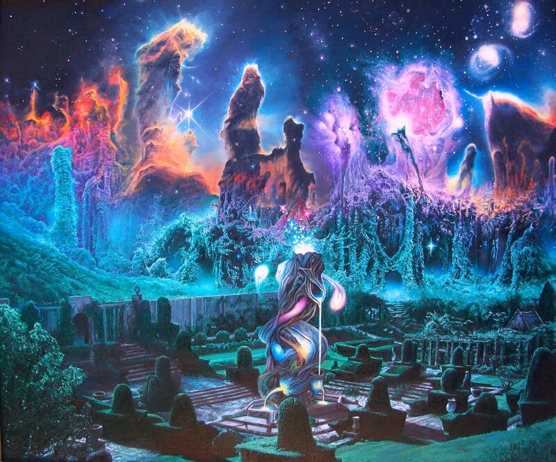 Cosmic Garden with Nebula