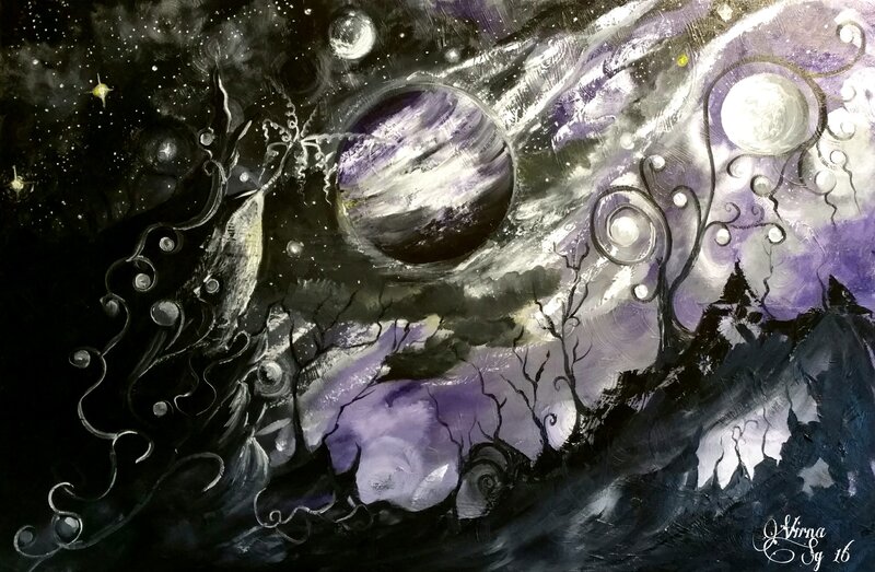 Cosmic Landscape Painting