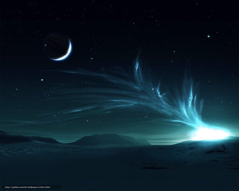 Cosmic landscape with planet