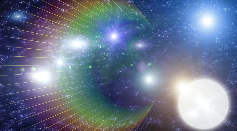 Cosmic Light Beams — Blue