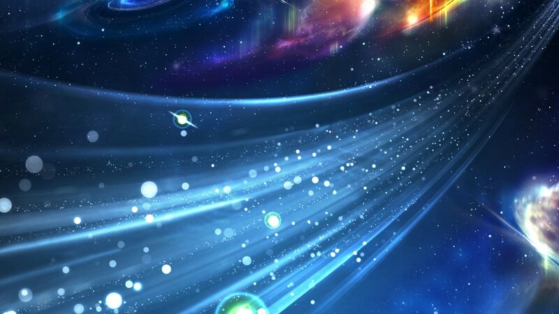 Cosmic light beams in space