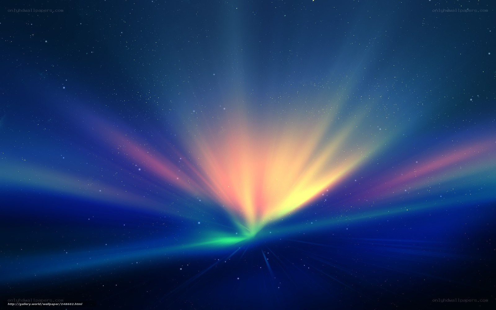 Cosmic light burst in space