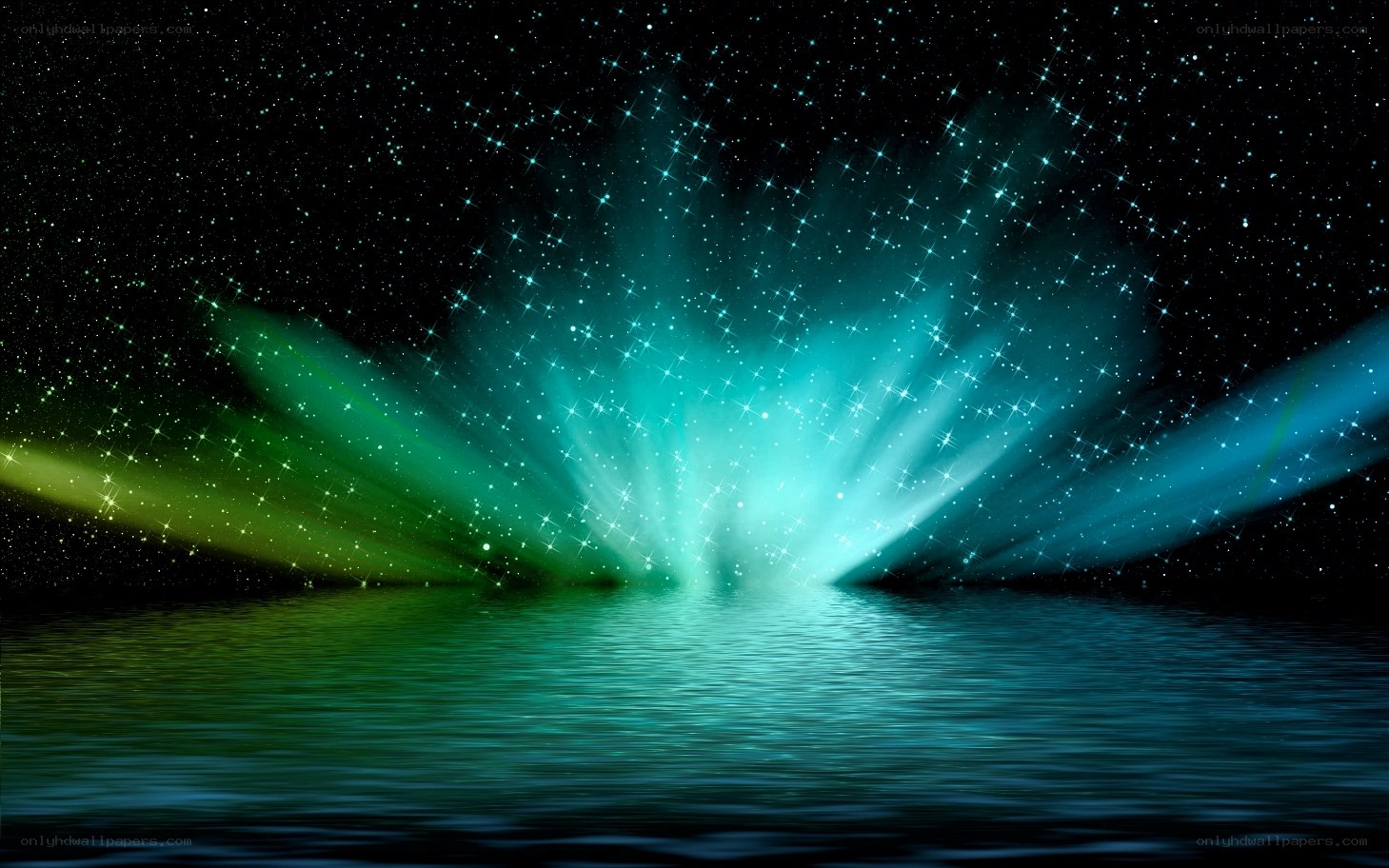 Cosmic light show over water