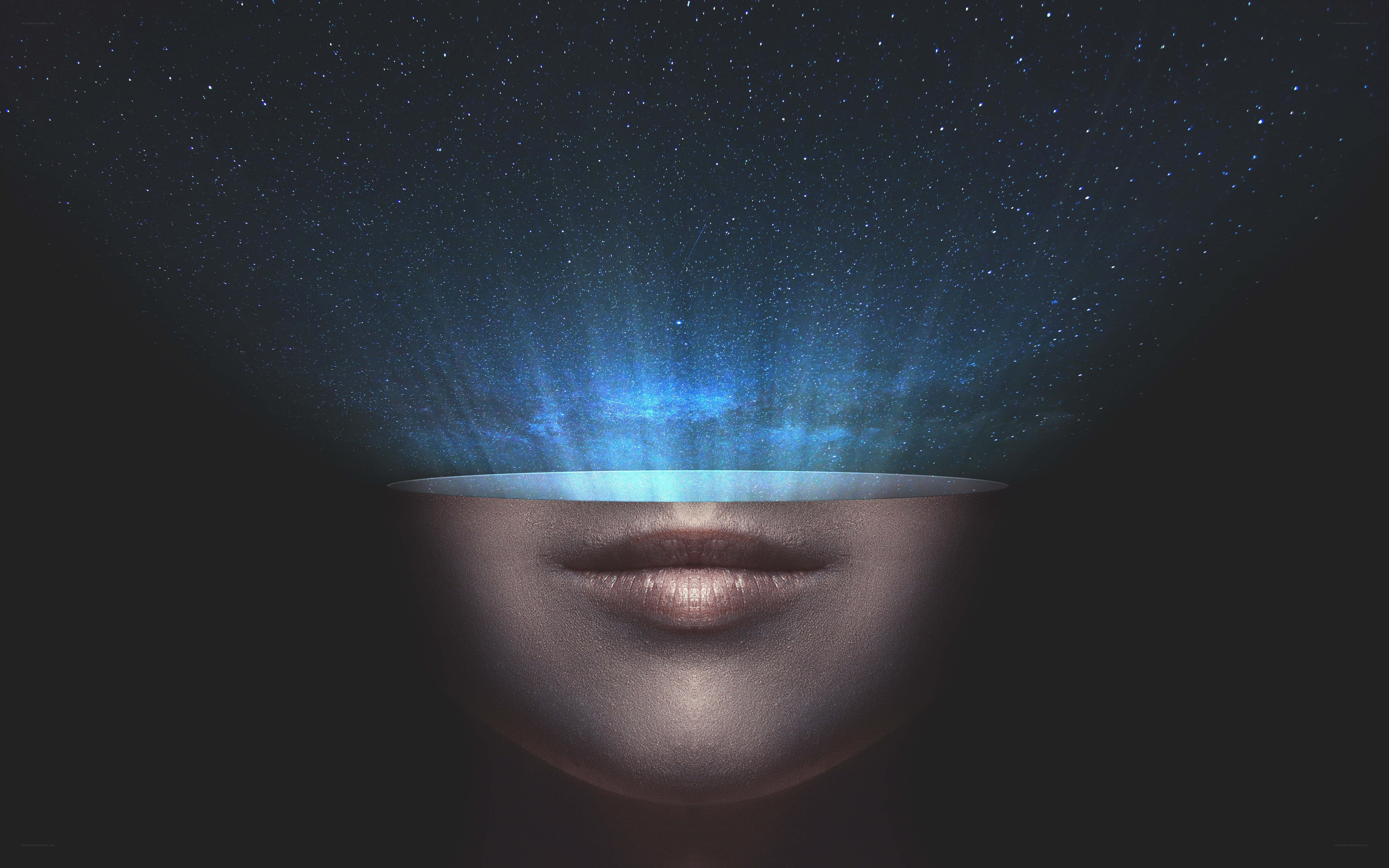 cosmic lips in darkness
