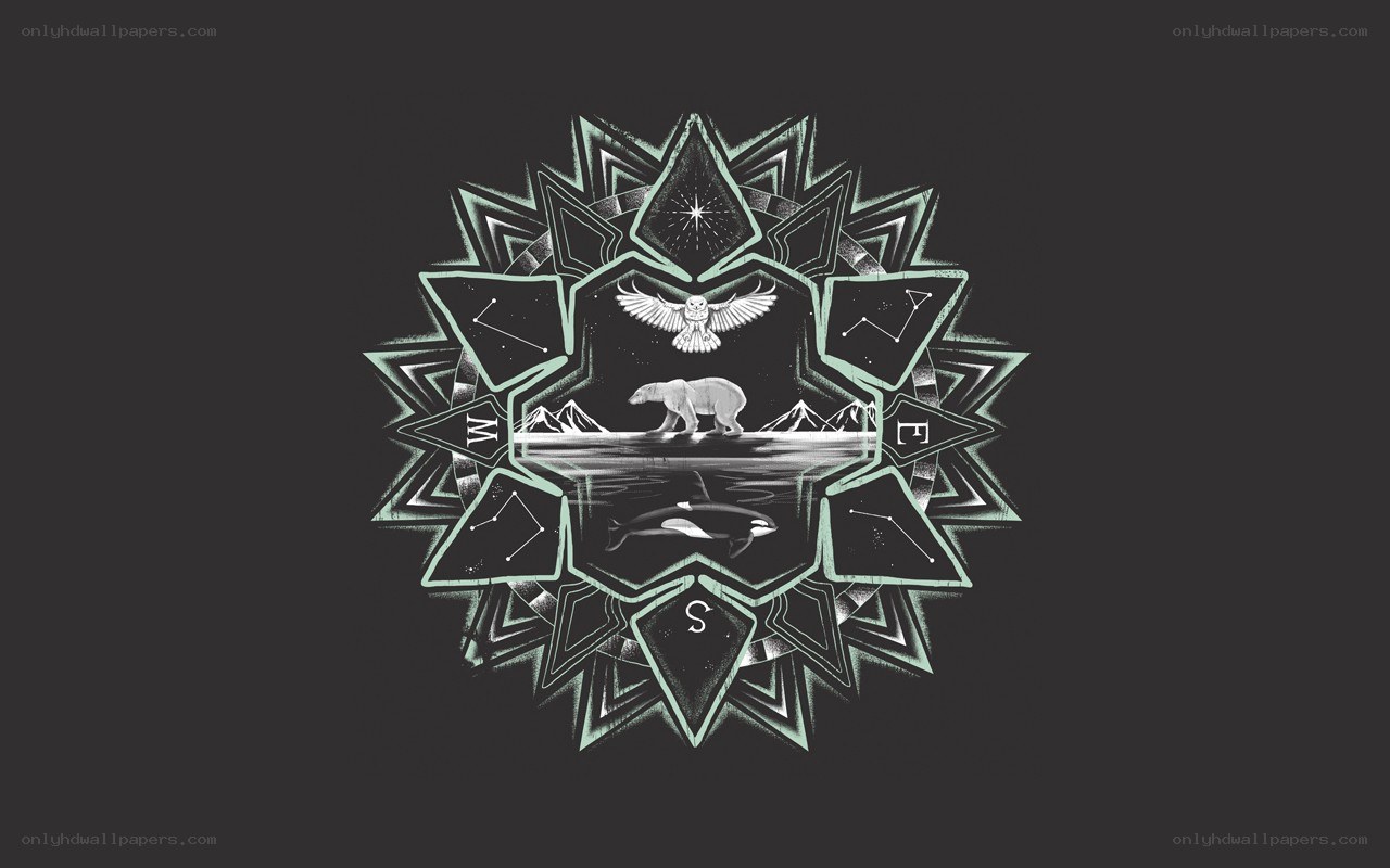 cosmic mandala with animals