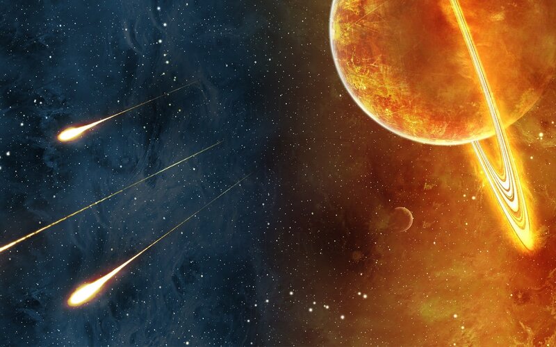 Cosmic meteor shower