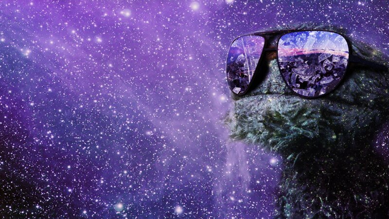 Cosmic monster with sunglasses