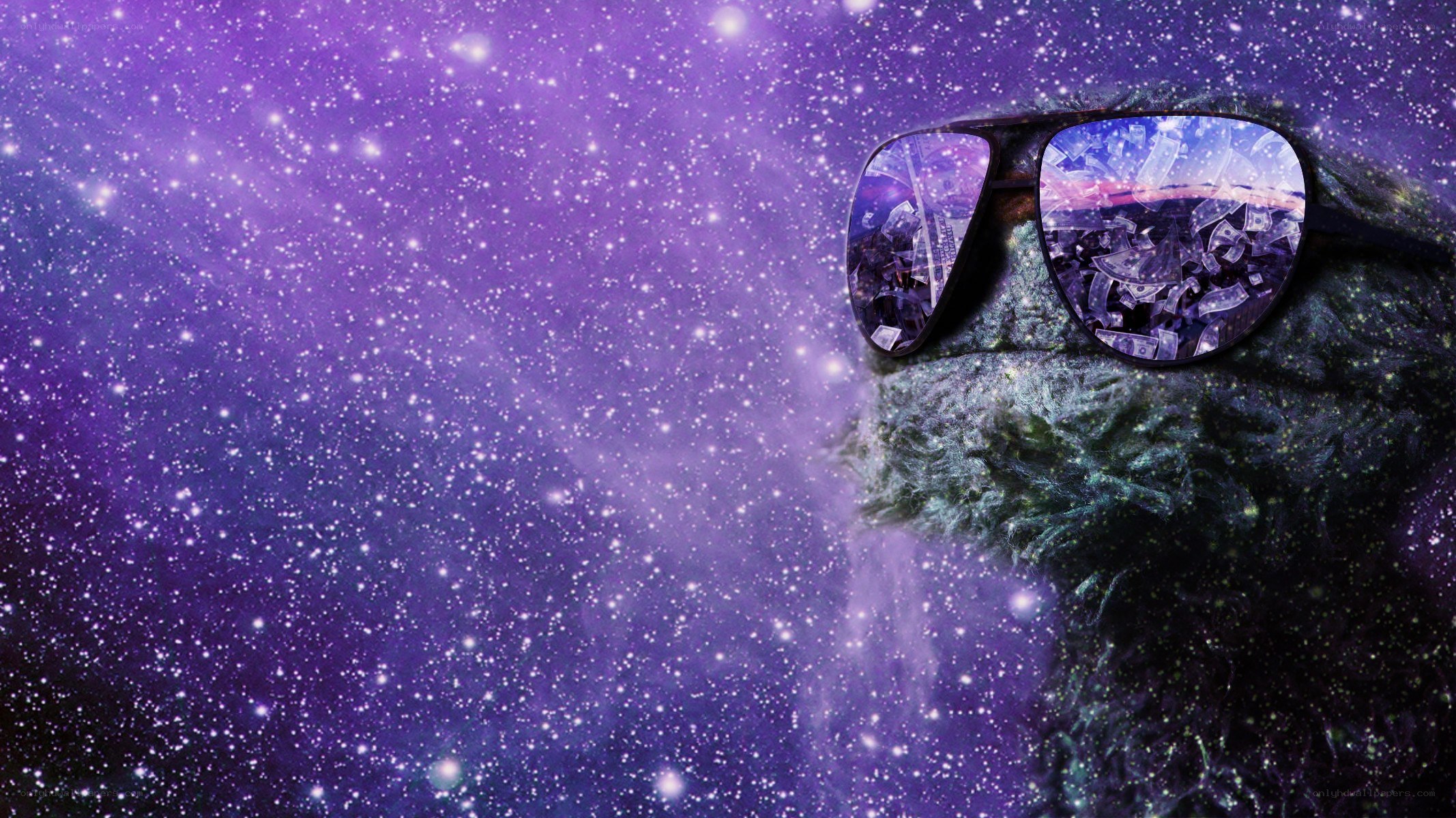 Cosmic monster with sunglasses