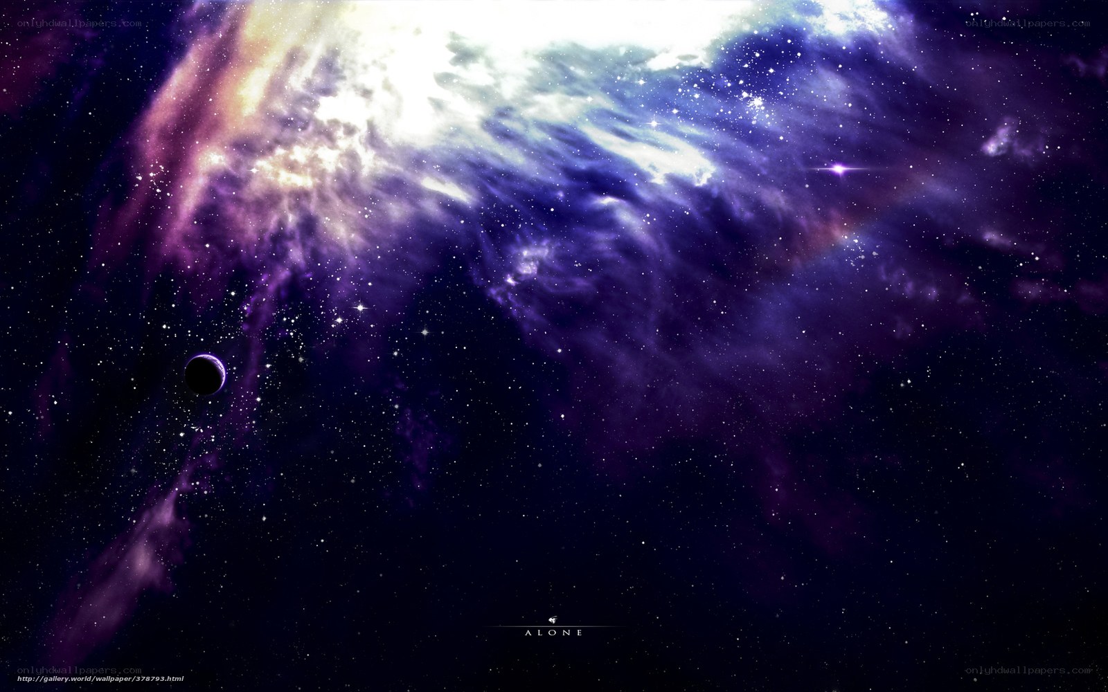 Cosmic Nebula and Planet
