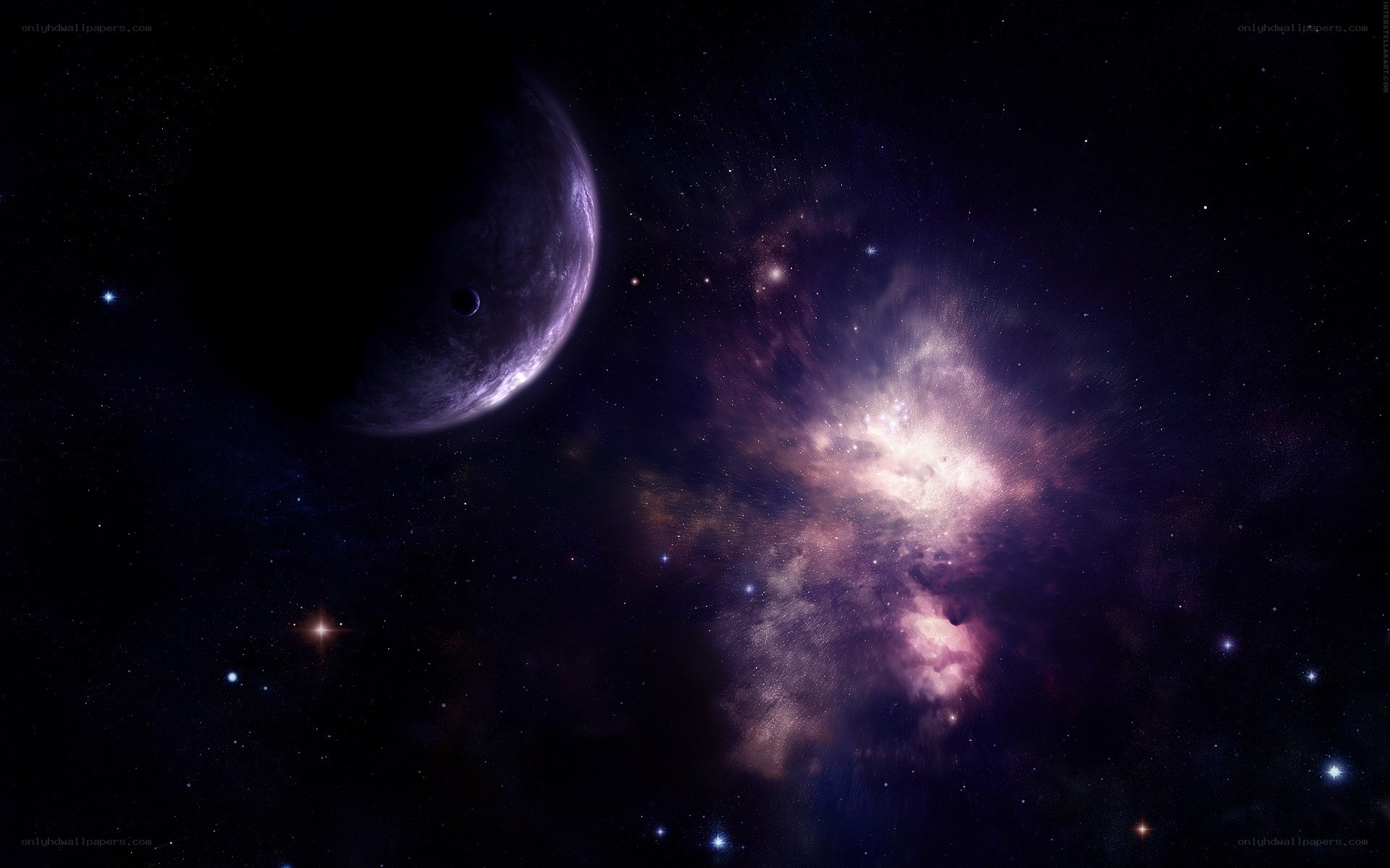 Cosmic Nebula and Planet
