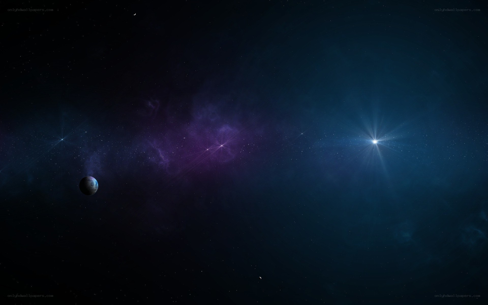Cosmic Nebula and Planet