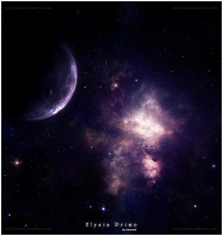 Cosmic Nebula and Planet