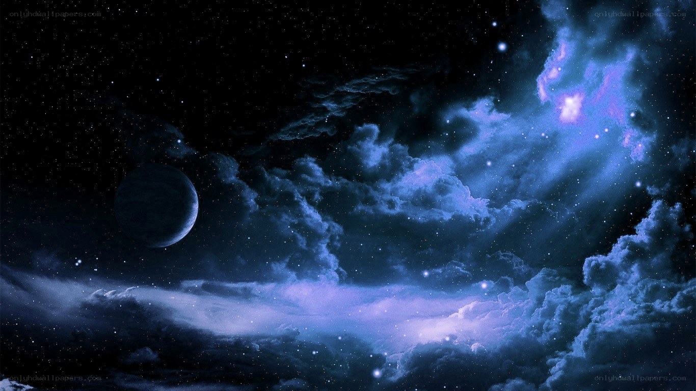 Cosmic Nebula and Planet