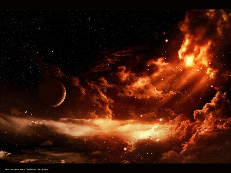 Cosmic Nebula and Planet