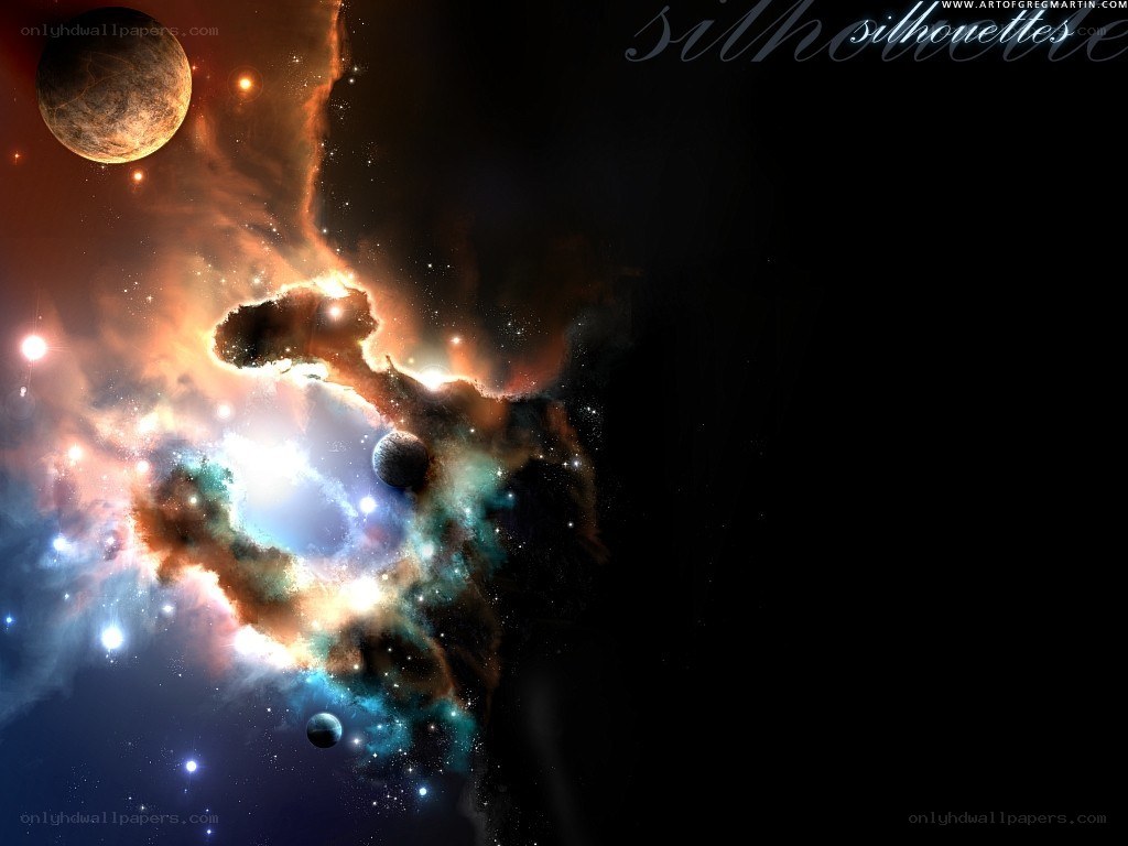 Cosmic Nebula and Planets