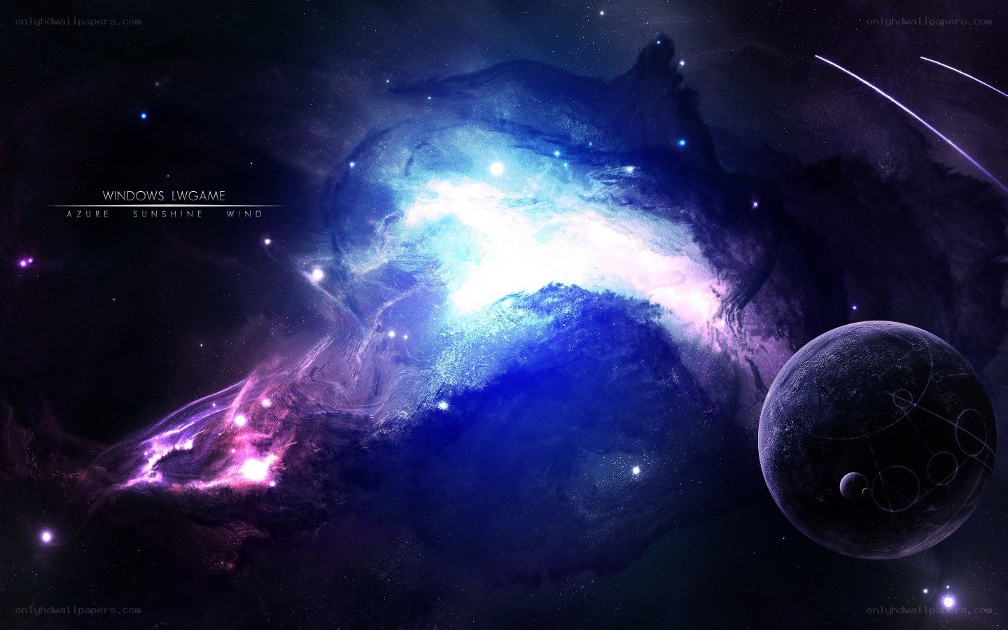 Cosmic Nebula and Planets