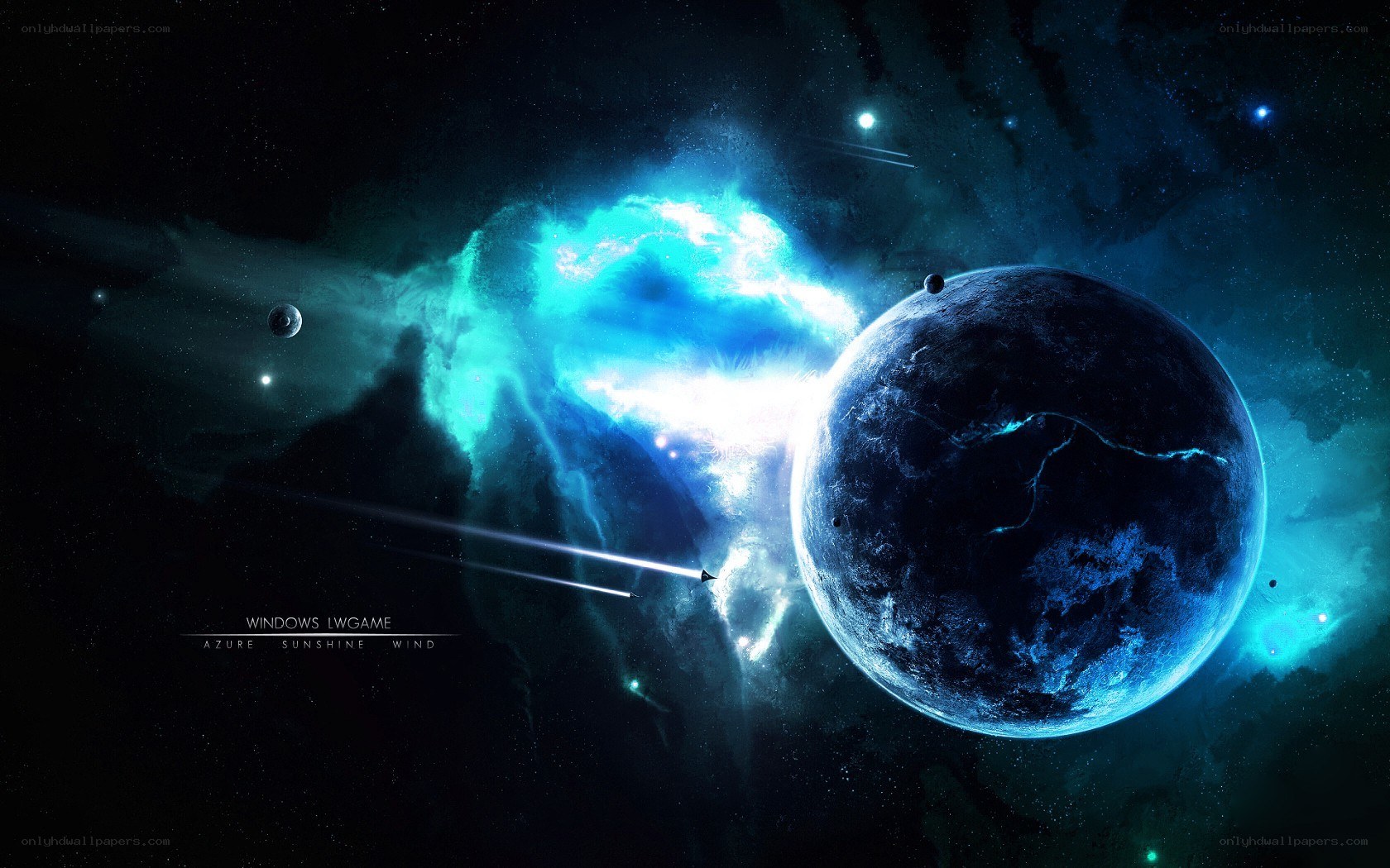 Cosmic Nebula and Planets