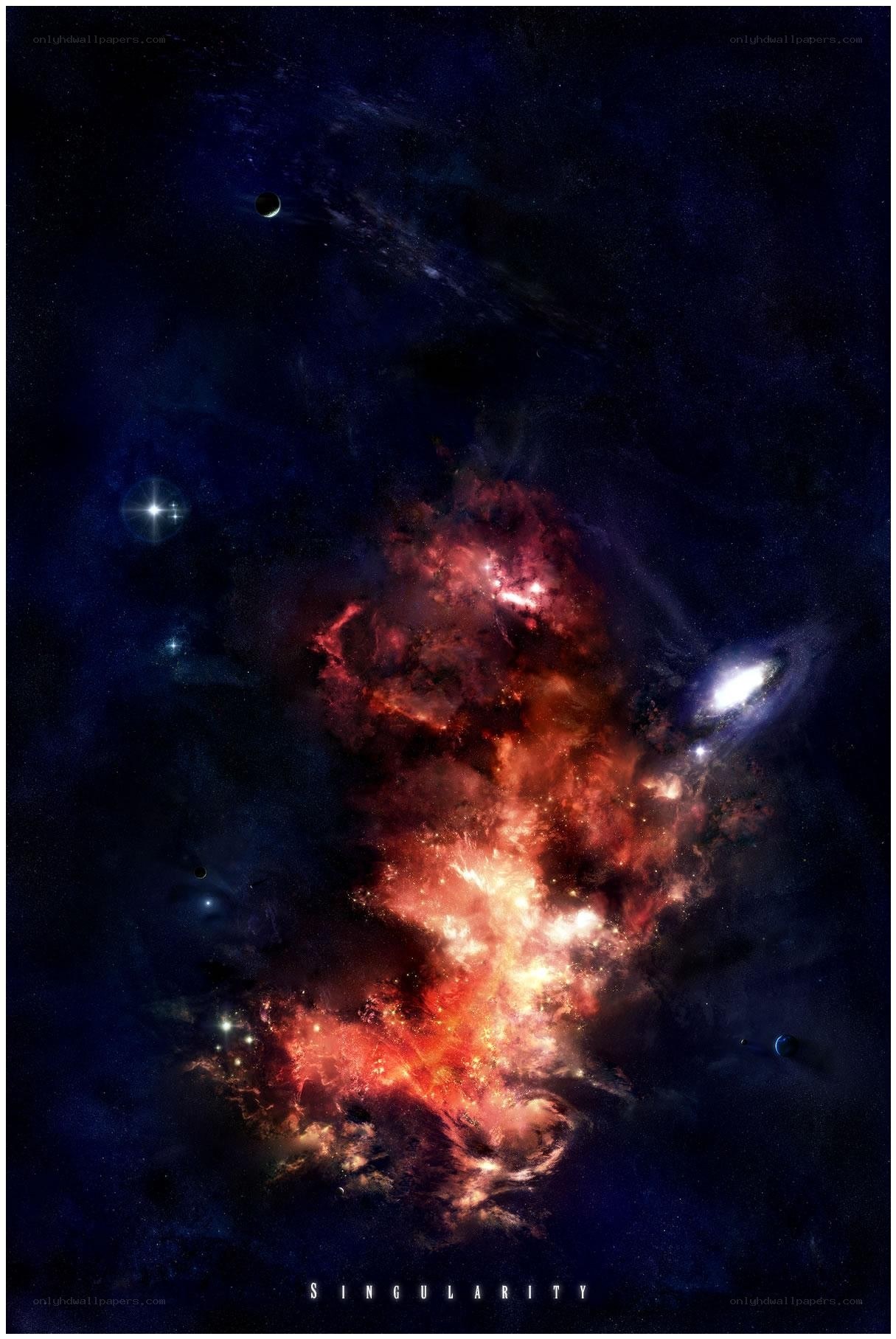 Cosmic Nebula and Planets