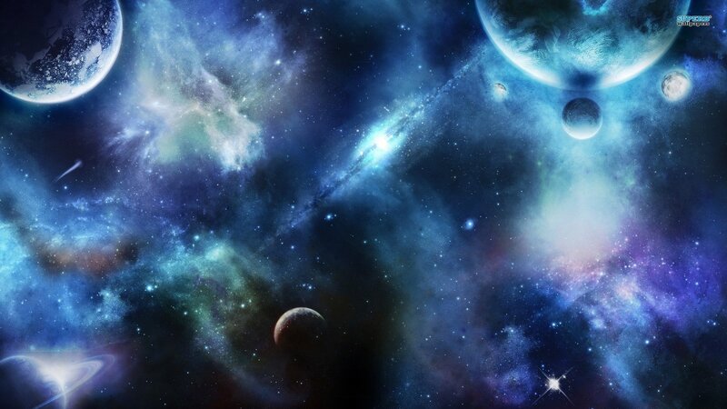 Cosmic Nebula and Planets
