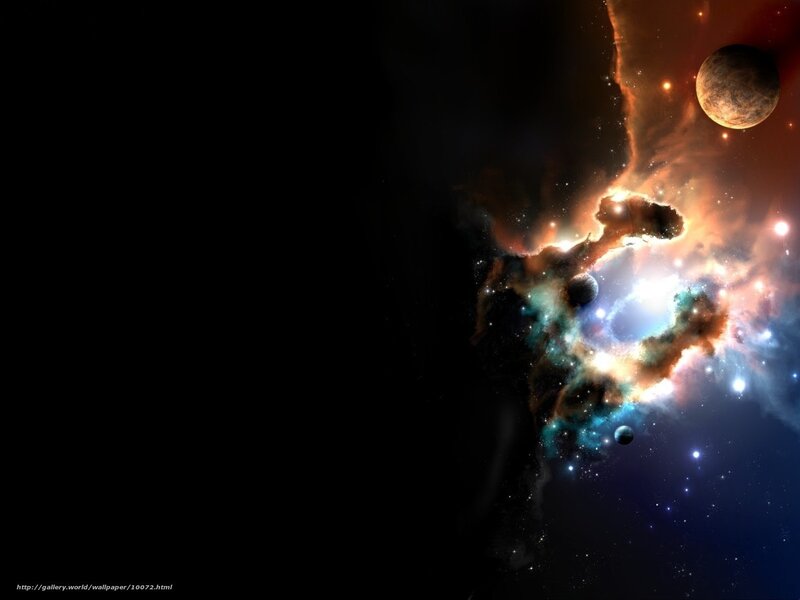 Cosmic Nebula and Planets