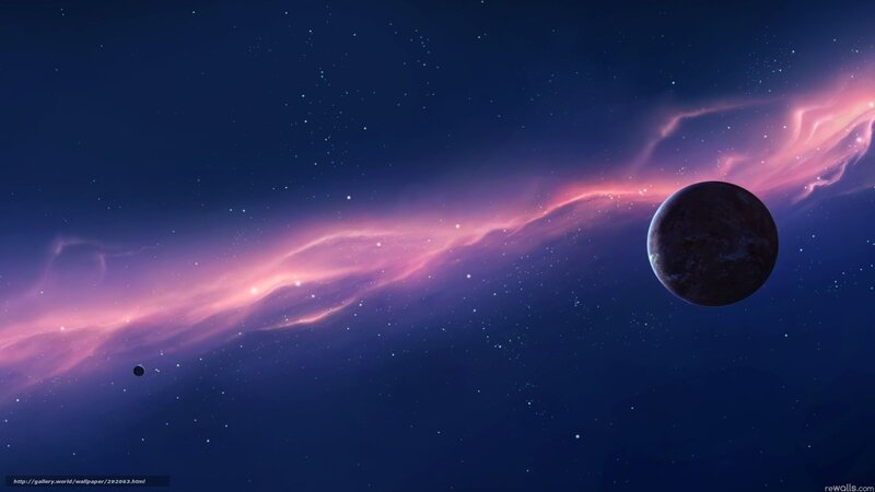 Cosmic Nebula and Planets