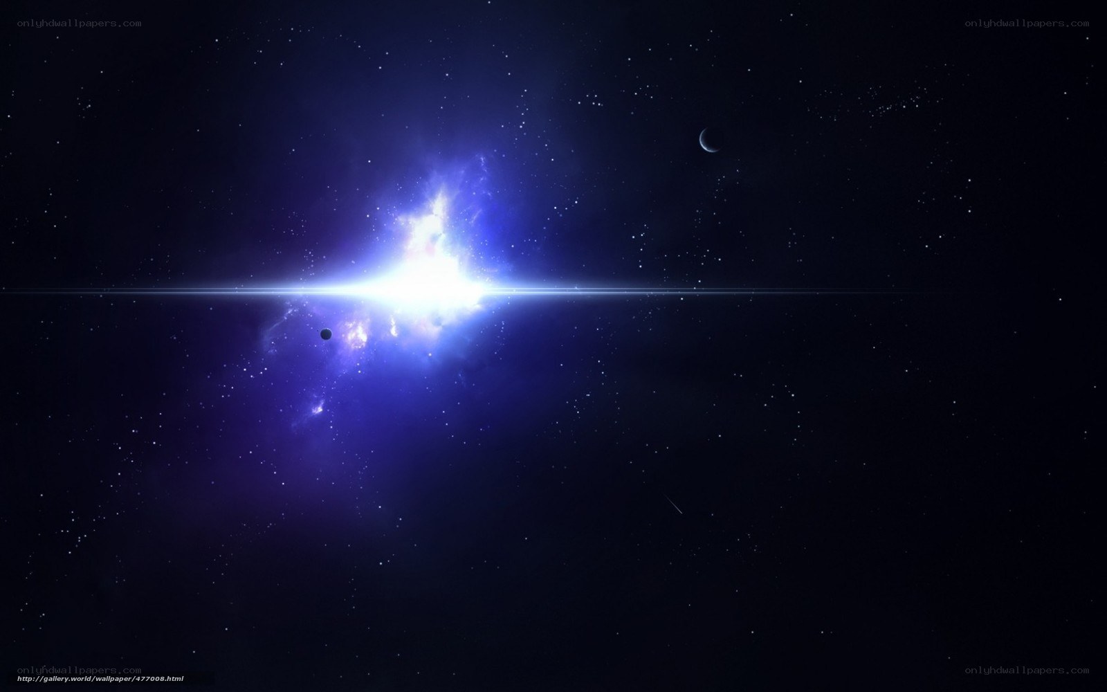 Cosmic Nebula and Planets