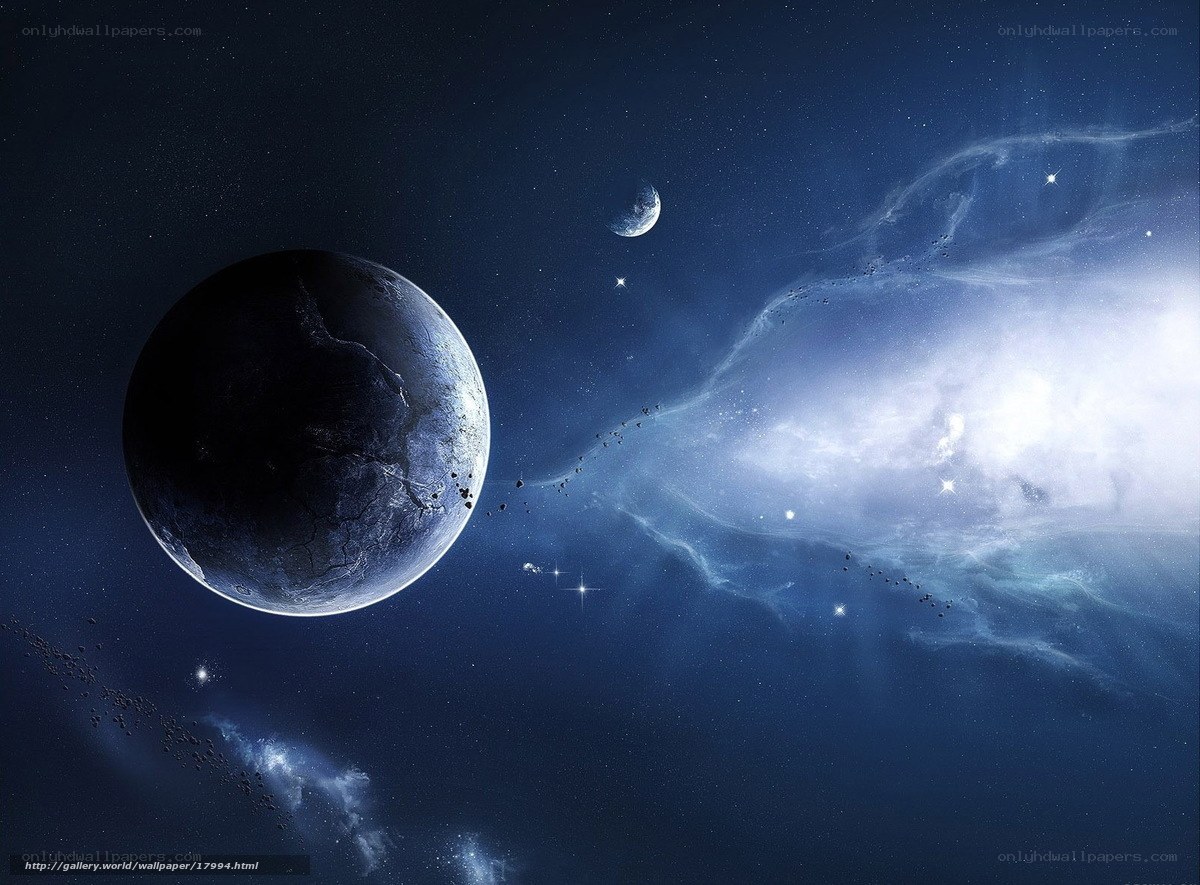 Cosmic Nebula and Planets