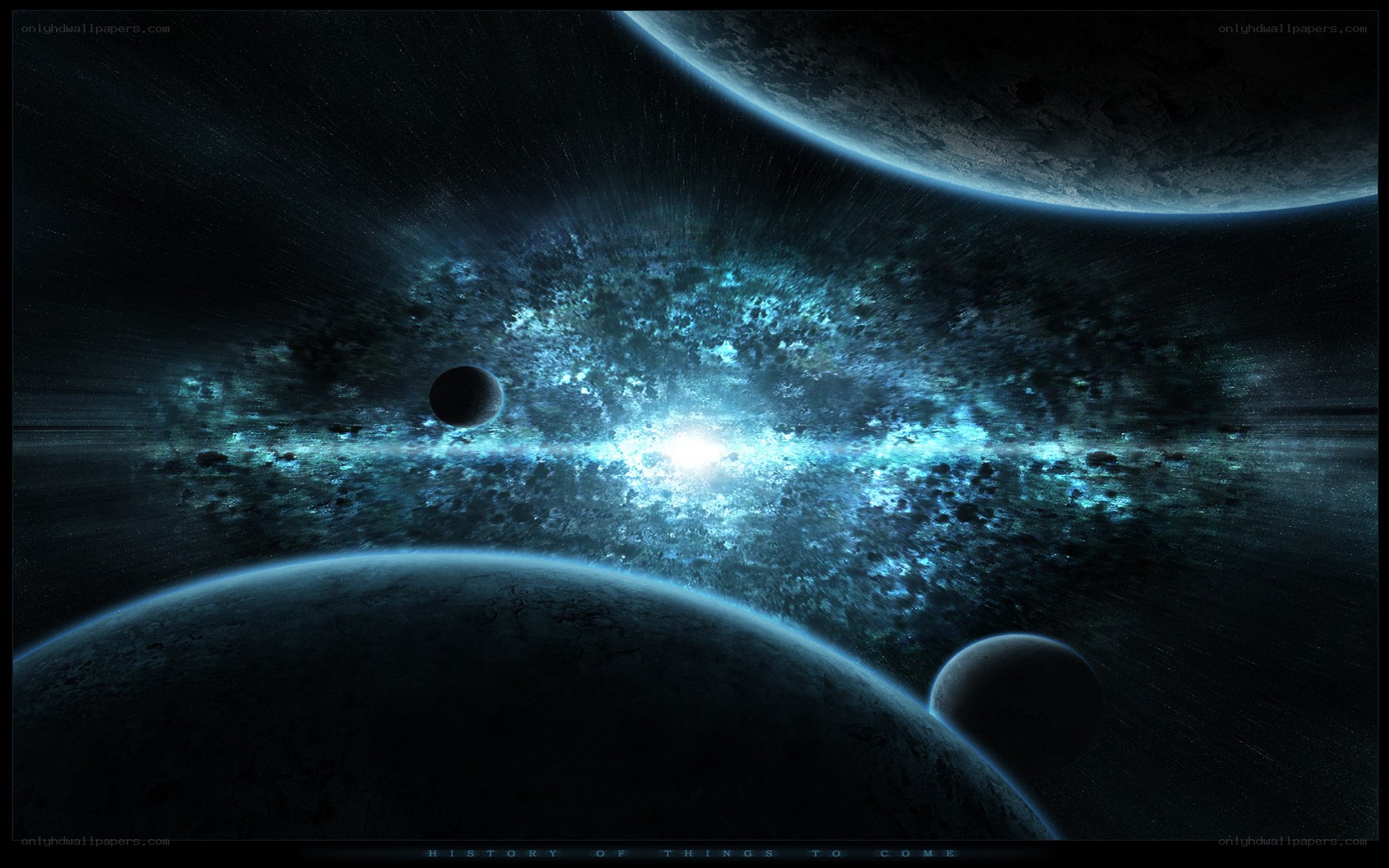 Cosmic Nebula and Planets