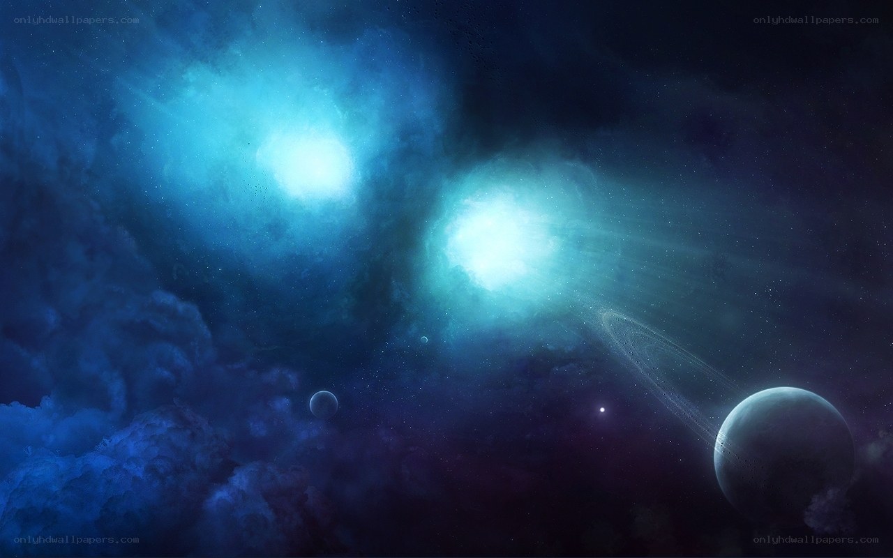 Cosmic Nebula and Planets