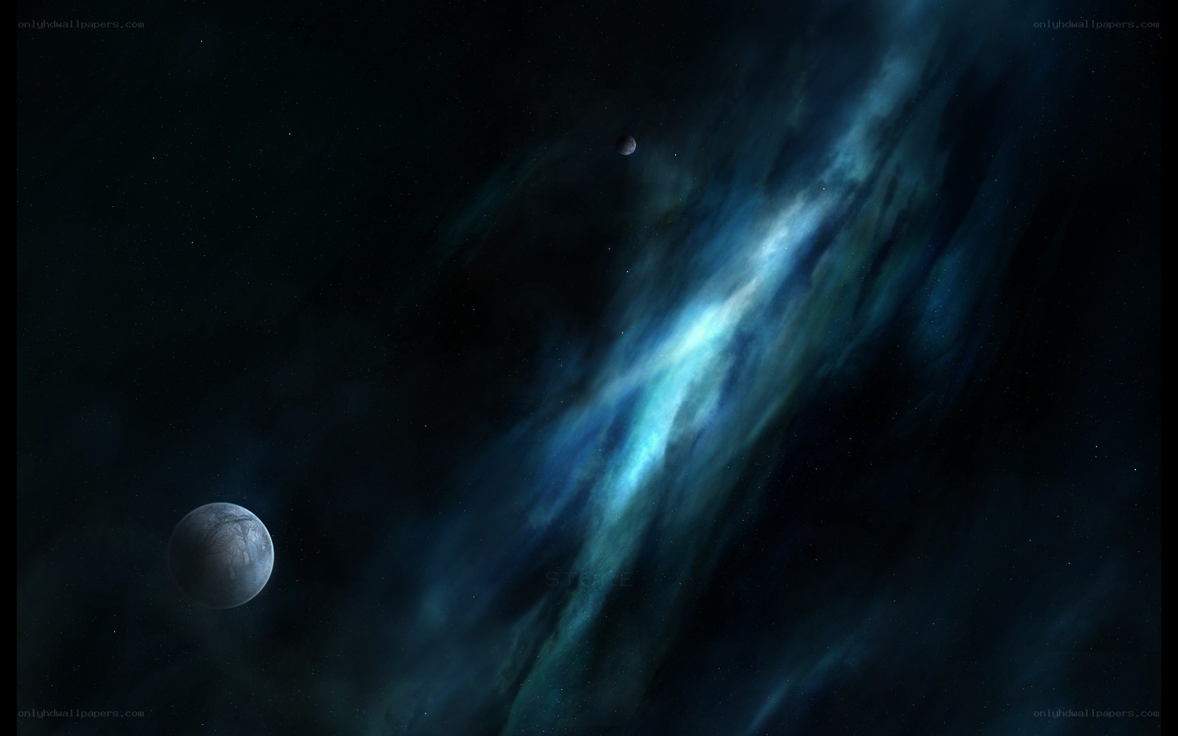 Cosmic Nebula and Planets