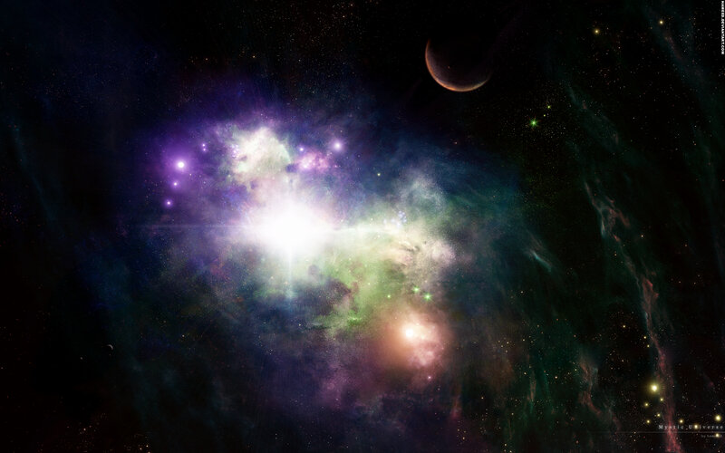 Cosmic Nebula and Planets