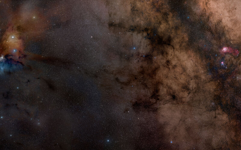 Cosmic Nebula and Star Field