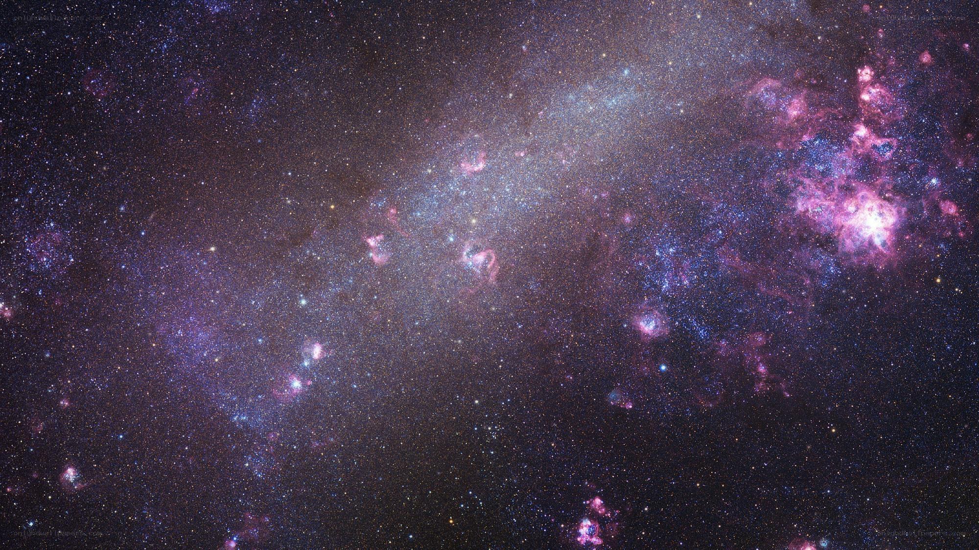 Cosmic nebula and star field