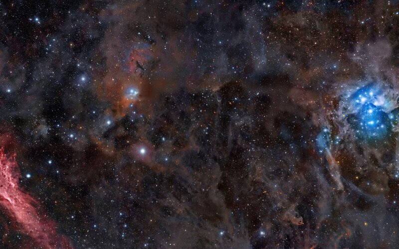 Cosmic Nebula and Star Field